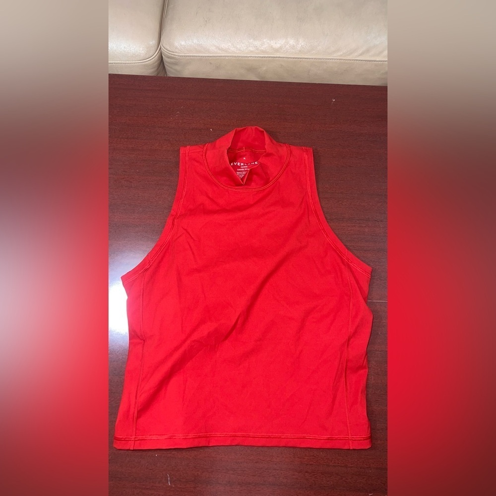 Everlane Vibrant Burnt Red Muscle Tee
